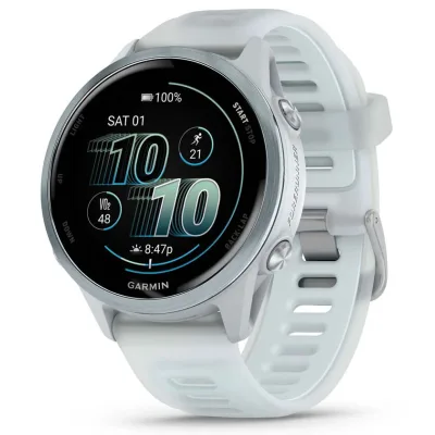 Смарт-годинник Garmin Forerunner 570 - 42MM, Whitestone/Cloud Blue, GPS (010-02970-01)