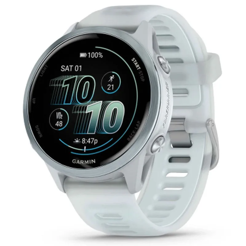 Смарт-годинник Garmin Forerunner 570 - 42MM, Whitestone/Cloud Blue, GPS (010-02970-01)