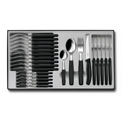 Набір столових приборів Victorinox SwissClassic Table Set 24 шт Black (6.7233.24)