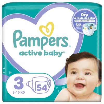 Підгузки Pampers Active Baby Розмір 3 (6-10 кг) 54 шт (8001090948977)