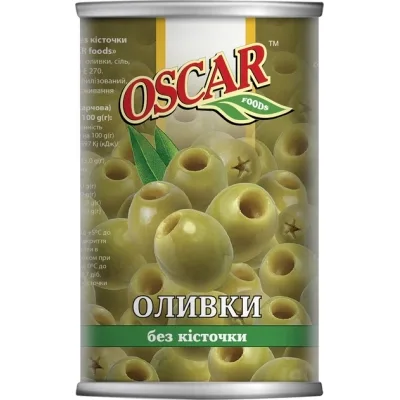 Овочева консервація Oscar foods Оливки без кісточки 280 г (8413552051321)