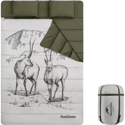 Спальний мішок Naturehike двомісний із подушками NH21MSD06 Green (6927595795330)