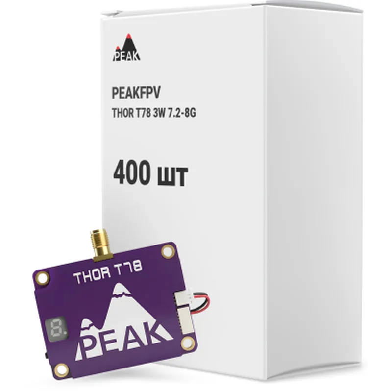 Відеопередавач (VTX) Peakfpv THOR T78 3W 7.2-8G упаковка 400 шт. (T78BOX400)