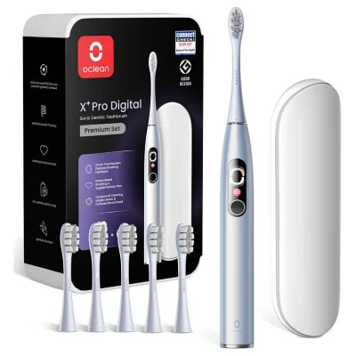Електрична зубна щітка Oclean X Plus Pro Digital Silver (6970810556179)