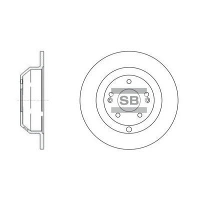 Гальмівний диск HI-Q SD1072 (упаковка 2 шт)