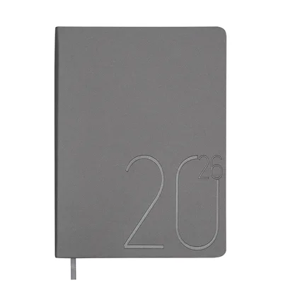 Тижневик Buromax датований 2026 STEEL, А5 срібло (BM.2127-24)