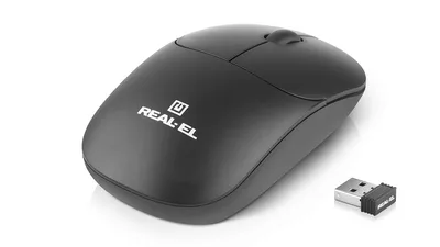 Мишка REAL-EL RM-313W Wireless Black (EL123200042)