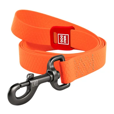 Повідець для собак WAUDOG Waterproof L-XXL Ш 25 мм Д 500 cм помаранчовий (27484)