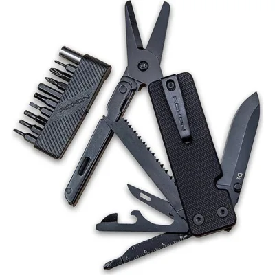 Мультитул Roxon KS2E Noir, чорне лезо, чорний (KS2ENoir)