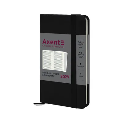 Тижневик Axent 2027 Pocket Strong, 90х150, чорний (8508-27-01-A)