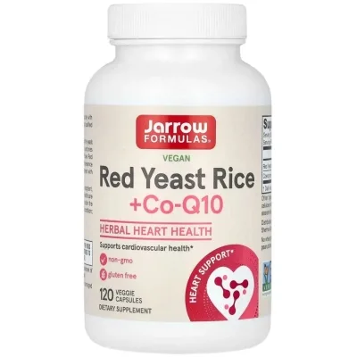Вітамінно-мінеральний комплекс Jarrow Formulas Червоний дріжджовий рис з CoQ10, веганський червоний дріжджовий рис (JRW33001)