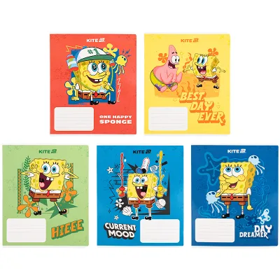 Зошит Kite SpongeBob SquarePants, 18 аркушів, клітинка (SB25-236)