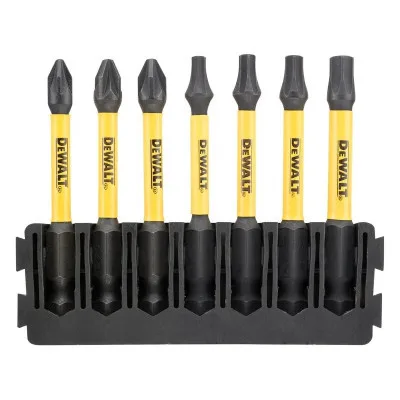 Набір біт DeWALT в касеті для Tough Case, FlexTorq, L57 мм, Рz1, Рz2-2шт,T15,T20,T25,T30 (DT70823)