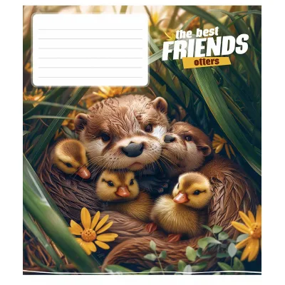 Зошит Школярик The best friends 12 аркушів клітинка (012-3434K) (упаковка 30 шт)
