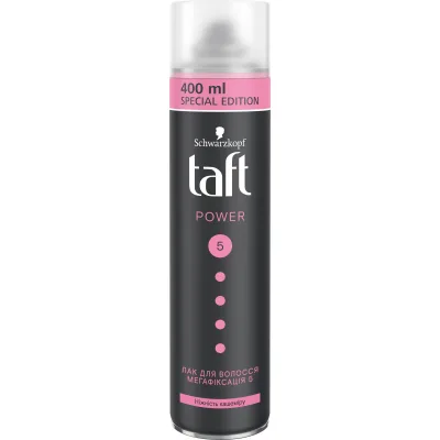 Лак для волосся Taft Power Ніжність кашеміру Мегафіксація 5 400 мл (4015001003451)