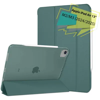 Чохол до планшета BeCover Tri Fold Hard Apple iPad Air 13" M2/M3 (2024/2025) Dark Green (711723)