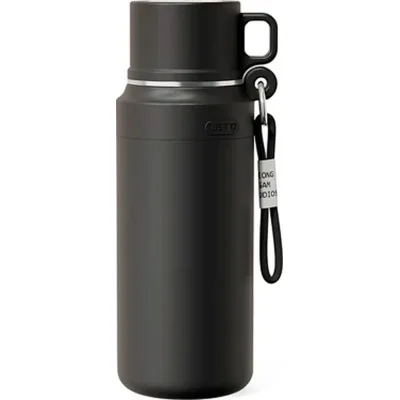 Термос Merlion з чашкою та ситечком 1 л, чорний (TermTea-1000Black)