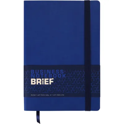 Книга записна Buromax BRIEF L2U, А5, 96 аркушів, лінія, синій (BM.295204-02)
