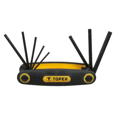 Набір інструментів Topex ключі шестигранні Torx T9-T40, набір 8 шт. (35D959)
