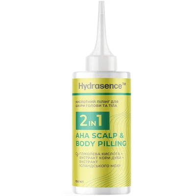 Скраб для шкіри голови Hydrasence AHA Scalp & Body Peeling Кислотний пілінг 2в1 150 мл (4823122903204)