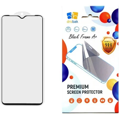 Скло захисне Drobak Poco C40 \ Poco C55 Black Frame A+ (535398)