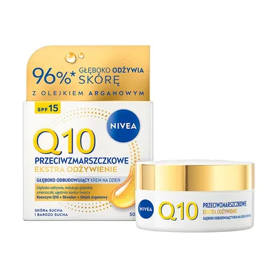Крем для обличчя Nivea Q10 Anti-Wrinkle Extra Nourish Restoring Day Care SPF15 50 мл (5900017100722)