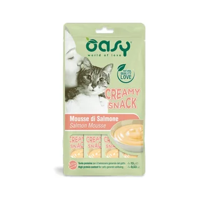 Ласощі для котів OASY Сreamy Лосось 60 г (8054329510728)