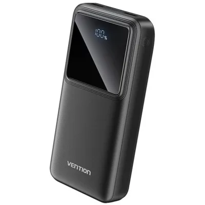 Батарея універсальна Vention 20000 mAh 22.5W Black LED Display Type (FHLB0)