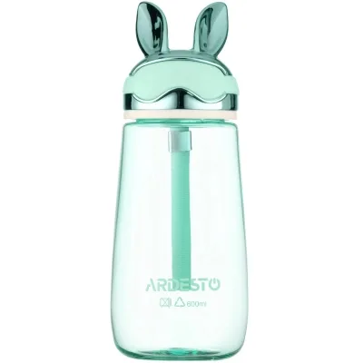 Пляшка для води Ardesto Bunny 600мл, пластик, зелений (AR2260BB)