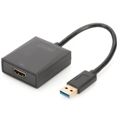 Перехідник USB 3.0 AM to HDMI AF Full HD black Digitus (DA-70841)