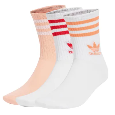 Шкарпетки Adidas Crew Sock 3str JI9472 білий, рожевий, червоний S (37-39) (4067905454723)