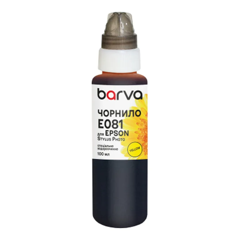 Чорнило Barva Epson T0484/T0804/T0814 100 мл, special, yellow (E081-327e)