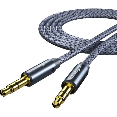 Кабель мультимедійний 3.5mm M to 3.5mm M 0.5m gray Essager (EYP35-DYB0G)