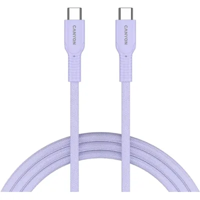 Дата кабель USB-C to USB-C 1.0m OnWire 60CL C-C 60W COLOR Braided 1m Purple Canyon (CND-CCAP60AB10PU)