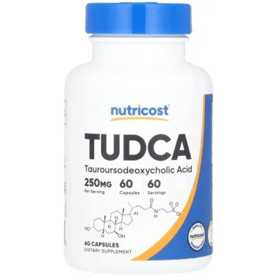 Вітамінно-мінеральний комплекс Nutricost Тауроурсодеоксихолева кислота, 250 мг, TUDCA, 60 капсул (NCS67527)