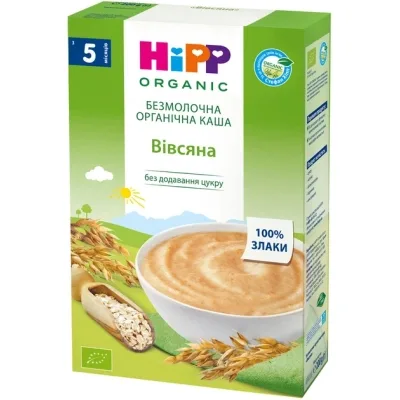 Дитяча каша HiPP Organic Безмолочна вівсяна з 4 місяців 200 г (1123262)
