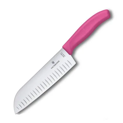 Кухонний ніж Victorinox SwissClassic Santoku 17 см Pink (6.8526.17L5B)
