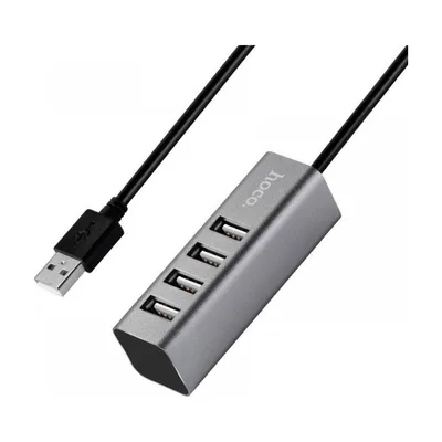 Концентратор HOCO USB 2.0 to 4xUSB Line machine HB1 Tarnish (6957531038139)