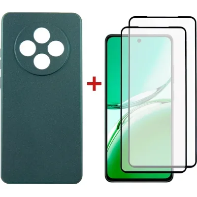 Чохол до мобільного телефона Dengos Oppo Reno 12F 4G Case Soft + 2 Glass (Green) (DG-CTG2P-28)