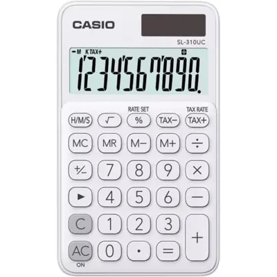 Калькулятор Casio SL-310UC-WE-W-EC, білий (CALC-CAS-SL-310UC-WE)