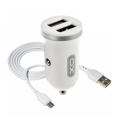 Зарядний пристрій XO 2xUSB 2.1A + cable USB to Micro 5P white (TZ08-M-WH)