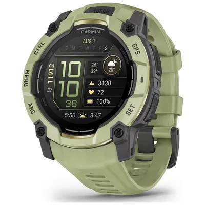 Смарт-годинник Garmin Instinct 3, 50mm, AMOLED, Fern Green/Gray, Fern Green Band, GPS смарт-годинник (010-03020-02)