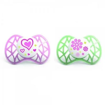 Пустушка Nuvita Air 6м+ 2шт. для девочки (NV7080Pink)