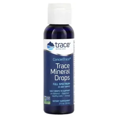 Мінерали Trace Minerals Полный спектр микроэлементов в каплях, ConcenTrace, Full Spectrum, (TMR-00007)