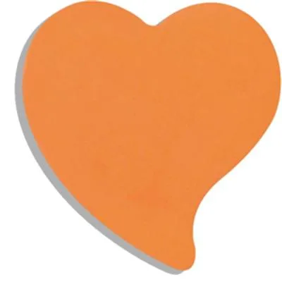 Папір для нотаток Buromax with adhesive layer "Heart", 50 sheets, NEON colors mix (BM.2362-99)
