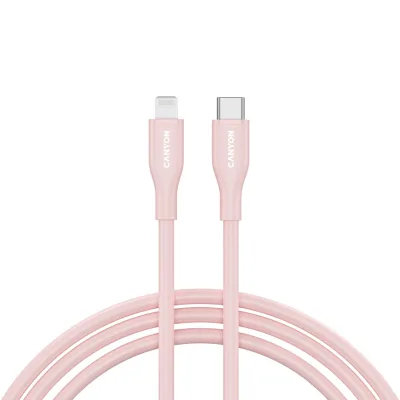 Дата кабель USB-C to Lightning 1.0m CLNM60 C-L 60W MFI Silicon Pink Canyon (CNS-CLNM60SC10PS)