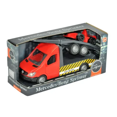 Спецтехніка Tigres Mercedes-Benz Sprinter евакуатор з лафетом (червоний) (39740)