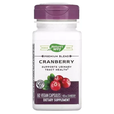Трави Nature's Way Журавлина, преміум-суміш, 400 мг, Cranberry, 60 вегетаріанських кав. (NWY-15134)