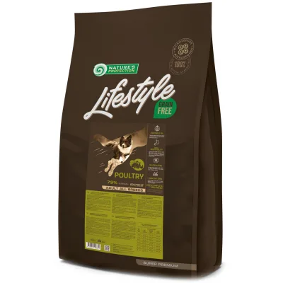 Сухий корм для собак Nature's Protection Lifestyle Grain Free Poultry Adult All Breeds 10 кг (NPLS45676)