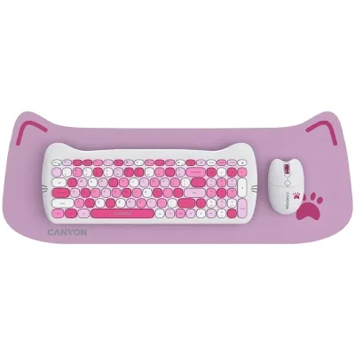 Комплект Canyon HSET-W6 Kitty Edition Wireless UA Pink (CNS-HSETW6PK)